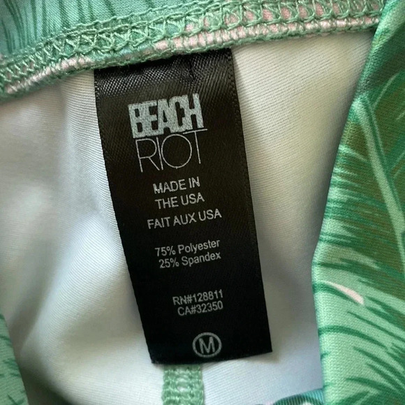 Beach Riot Piper high rise Leggings in Palm Pink and green size Medium - Picture 7 of 7